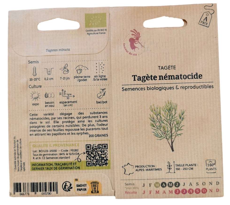 Miniatură: seminte bio gălbenele nematocide | galbenele | flori de gradina | flori protectoare pentru legume