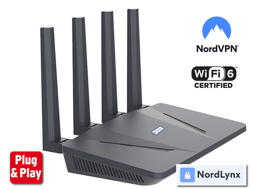 Notel Vpn Router NordVPN AX1800 WiFi 6 Router | Guardian Routers