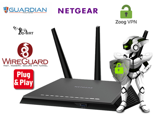 Netgear Router Wire Guard Zoog VPN Netgear R7000 Plug and Play WireGuard VPN Router | Guardian ...