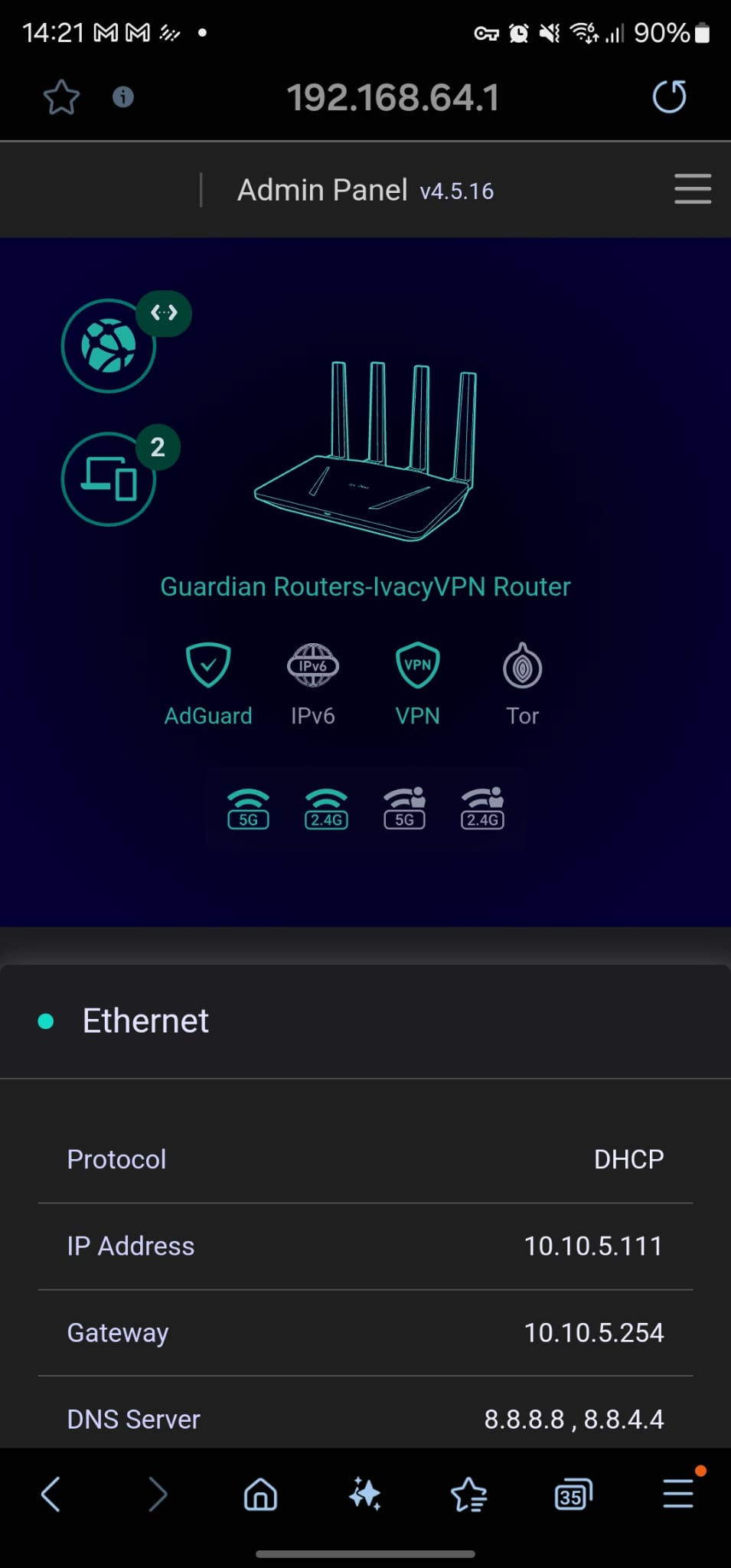 Thumbnail: IvacyVPN AX1800 WiFi 6 Router