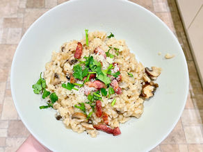 REVIEW: Gousto Easy Mushroom Risotto With Crispy Bacon