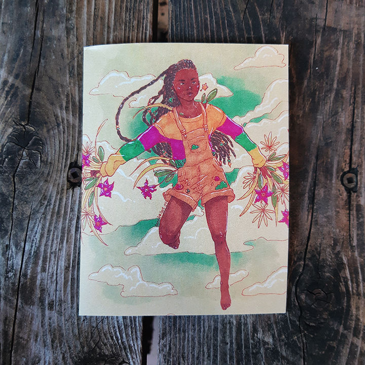 Femme dans le ciel 4 - CARTE DE VOEUX