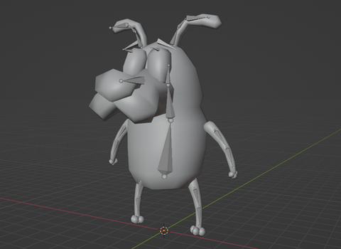 Low-Poly Courage Modeling Process 1