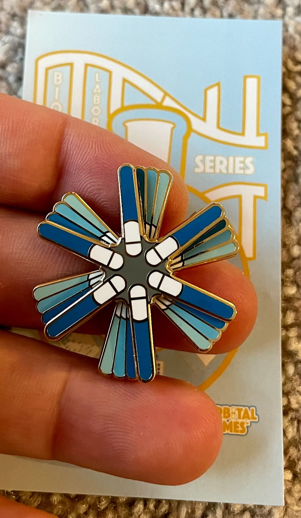 Thumbnail: Centrifuge Badge Pin - Metallic Hard Enamel
