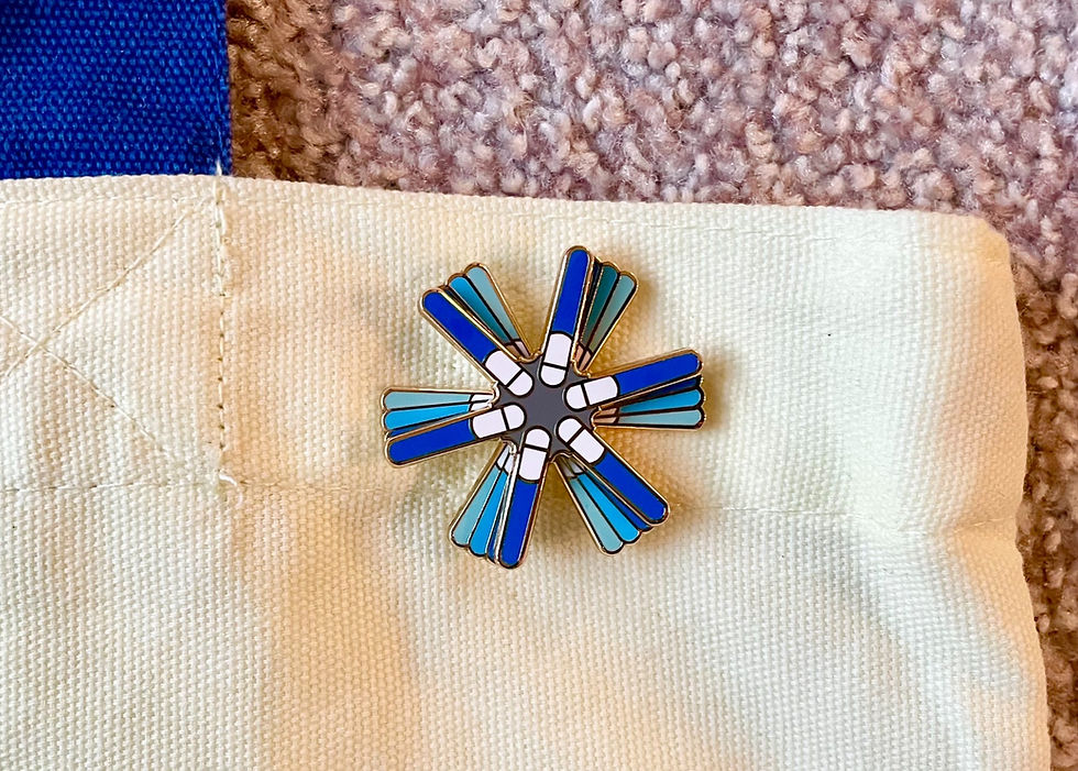 Thumbnail: Centrifuge Badge Pin - Metallic Hard Enamel