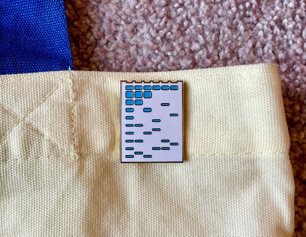 Thumbnail: Gel Electrophoresis Badge Pin - Metallic Hard Enamel