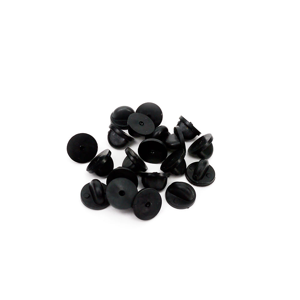 Thumbnail: BLACK RUBBER CLUTCHES FOR ENAMEL PIN BACK | PACK OF 20
