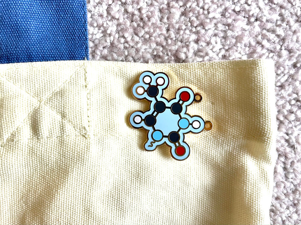 Thumbnail: Nucleobase Badge Pin - Metallic Hard Enamel