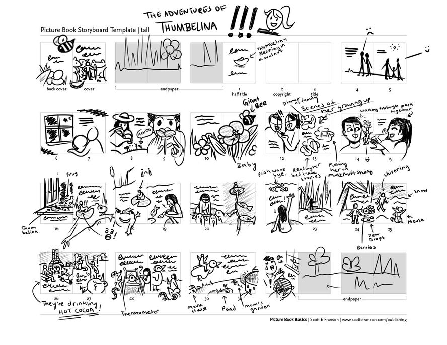 Thumbelina Storyboards