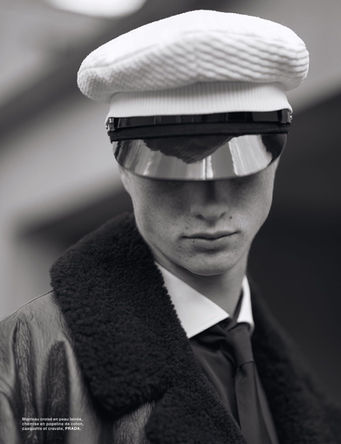 Jules Langlade, a model represented by Men MGMT for Numero fashion magazine