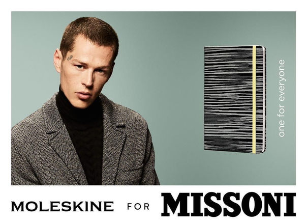 Norman Theuerkorn male model, close-up portrait, Leskine for Misson campaign, stark light studio