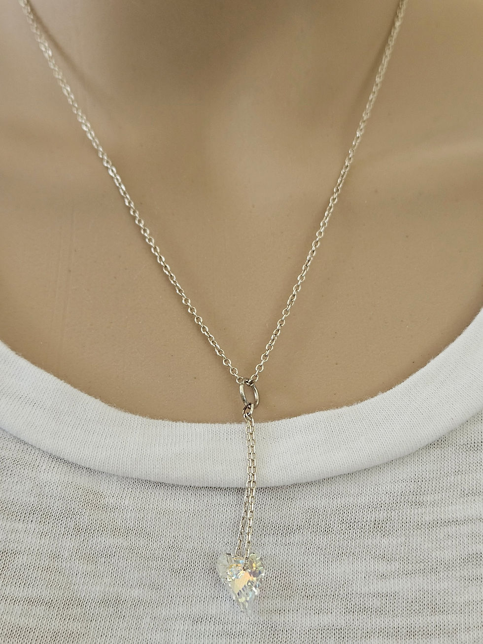 Thumbnail: Crystal Heart Pendant Necklace
