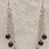 Thumbnail: Round Garnet with Sterling Silver Chain drop Earrings