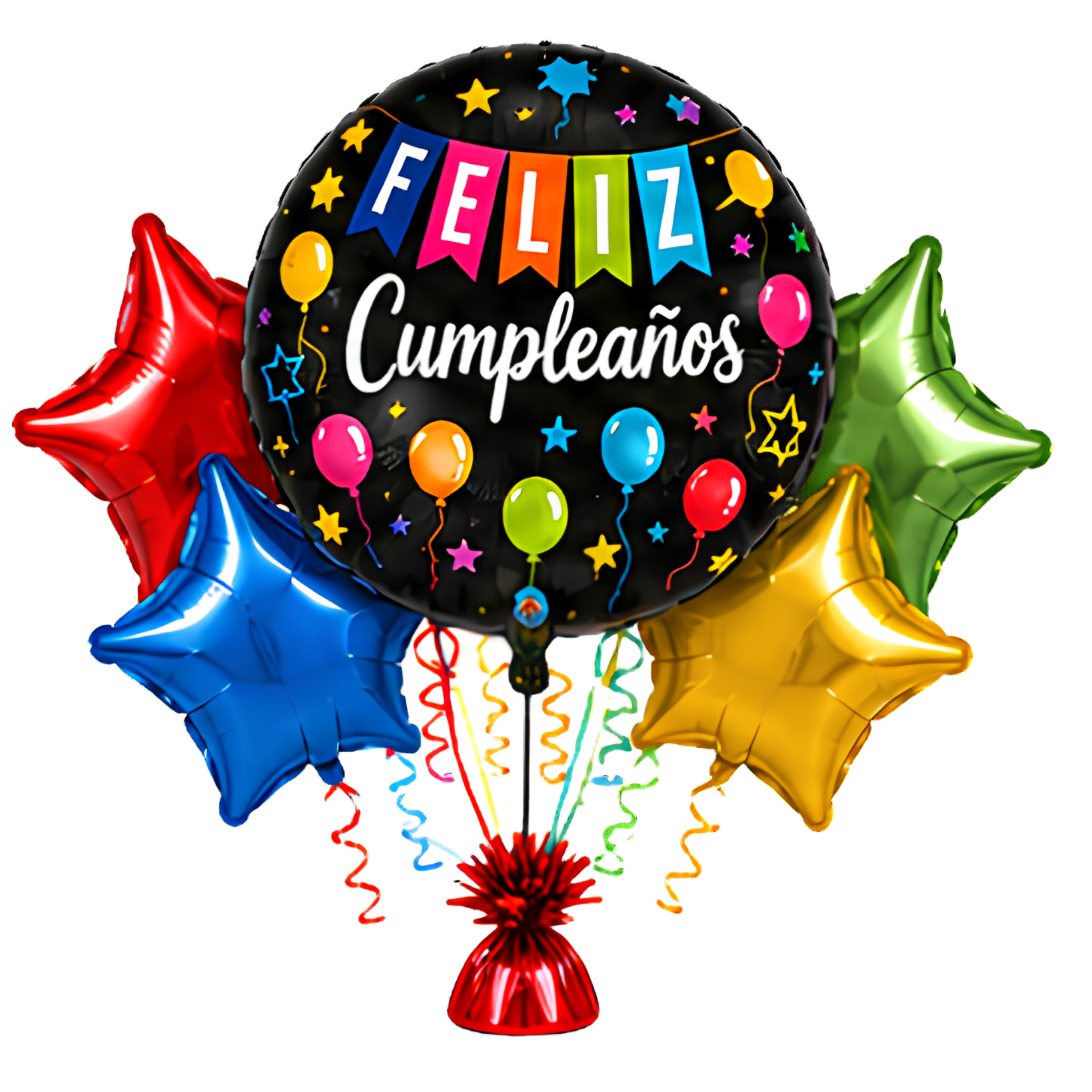 Balloon Bouquet 7 Birthday 5 Piece 