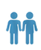 Icon of two people holding hands for nutrition support