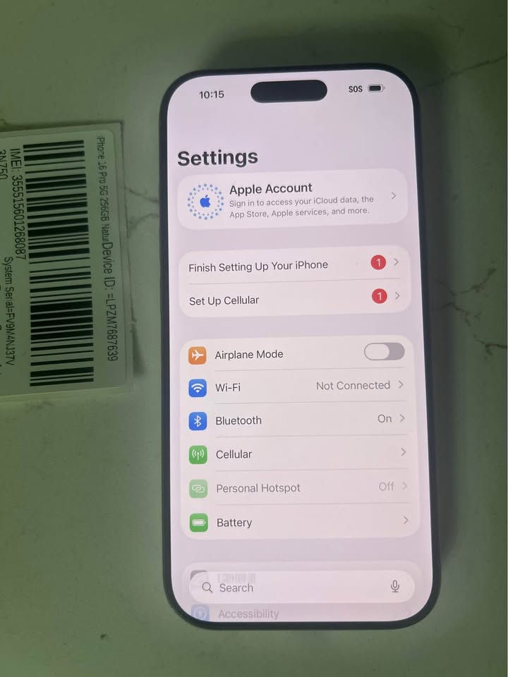 Thumbnail: IPHONE 16 PRO NAT 256GB. US reseller flex