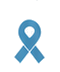 Blue awareness ribbon symbol