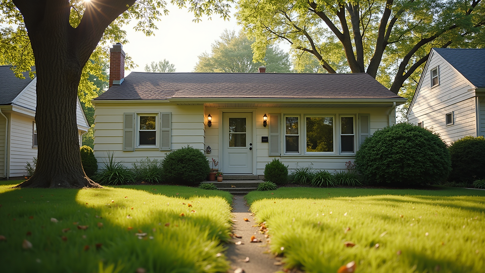 Eye-level view of a charming suburban home in Mokena