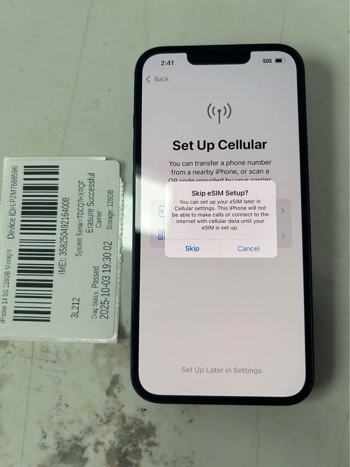 Thumbnail: iPhone 14 128GB Midnight US reseller flex(unlocked