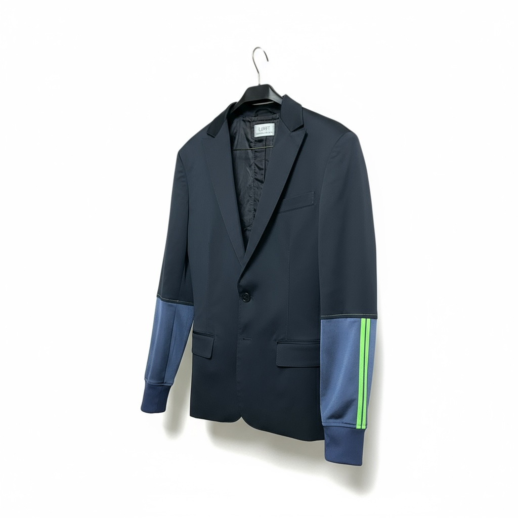 UPCYCLED JACKET NAVY GREEN 