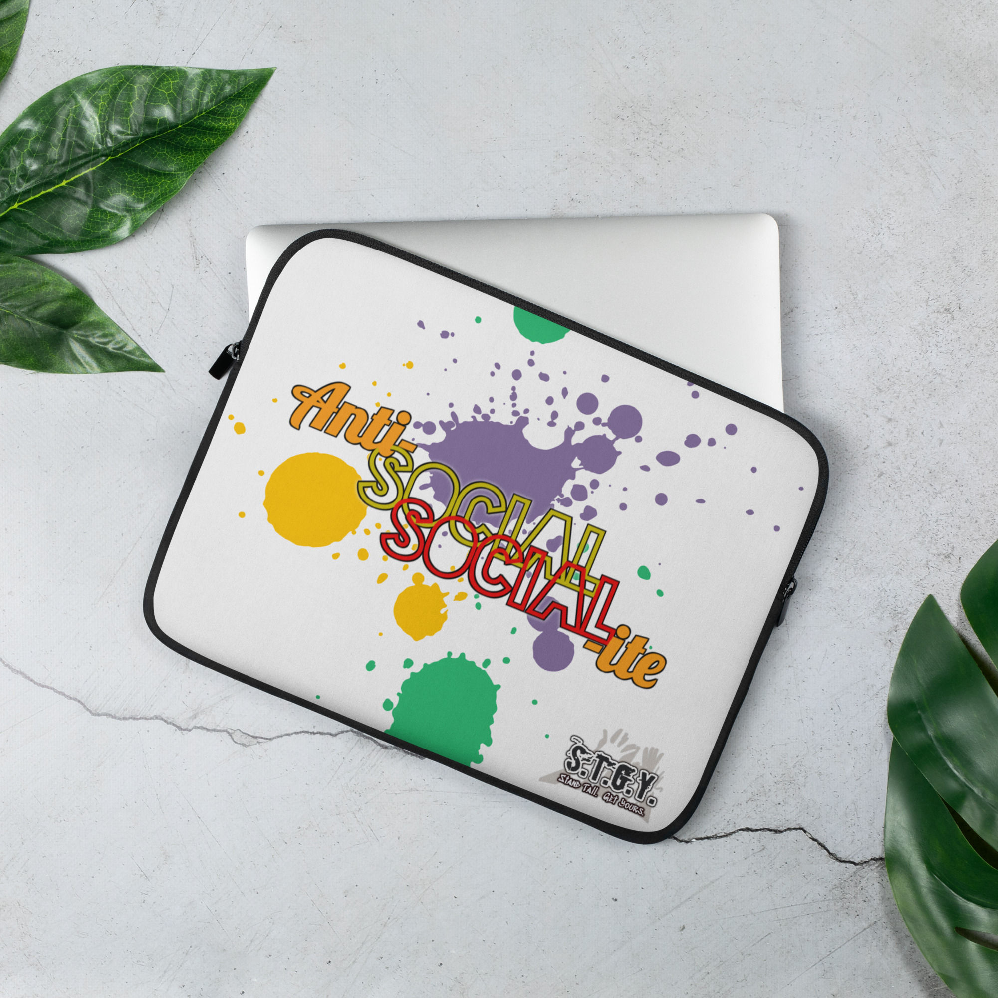 "Anti-Social Socialite" Laptop Sleeve
