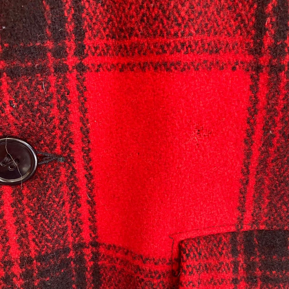 Thumbnail: Vintage 1960s USA Storm Hero Check Wool Mackinaw Jacket M 