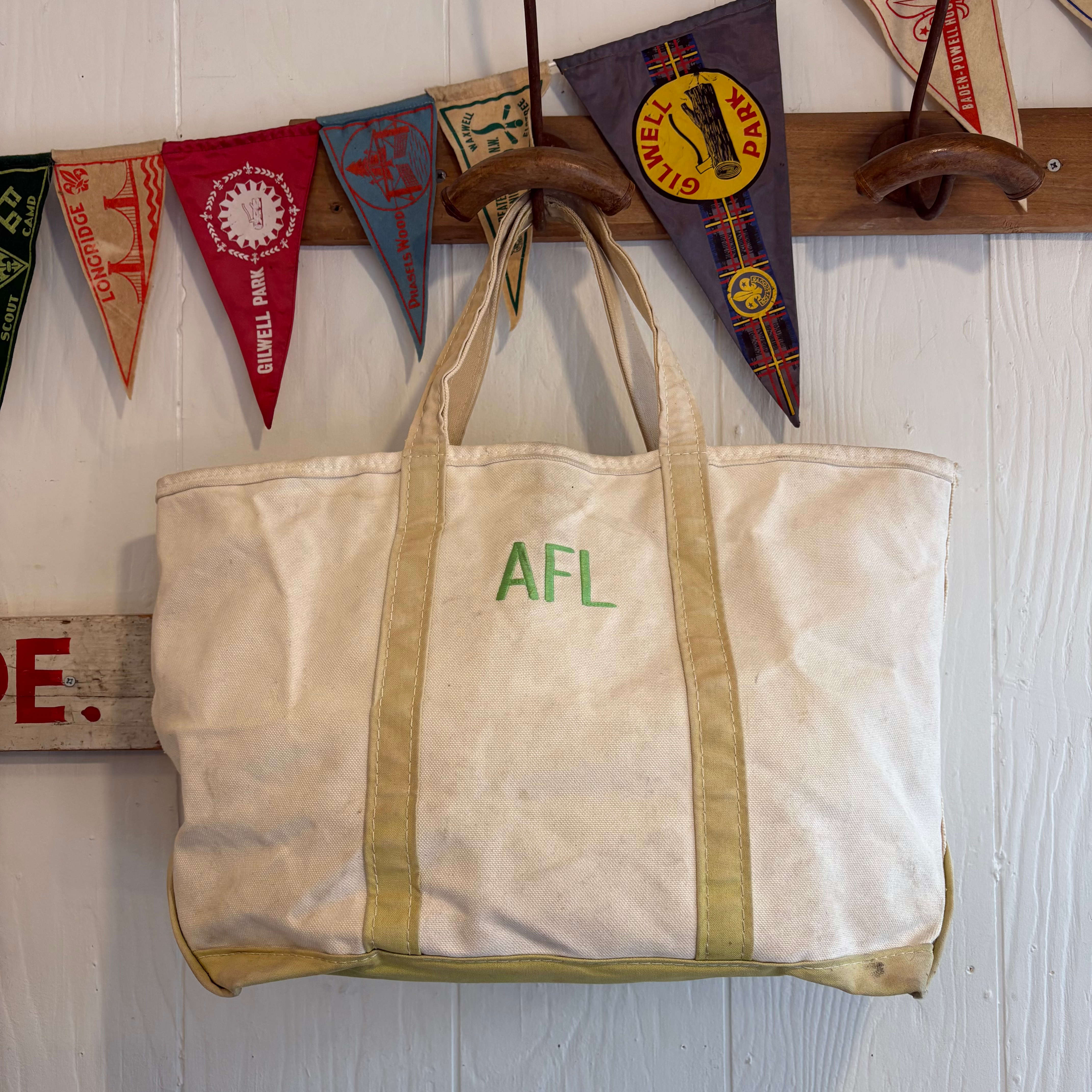 Vintage USA LL Bean ‘AFL’ Canvas Boat & Tote L