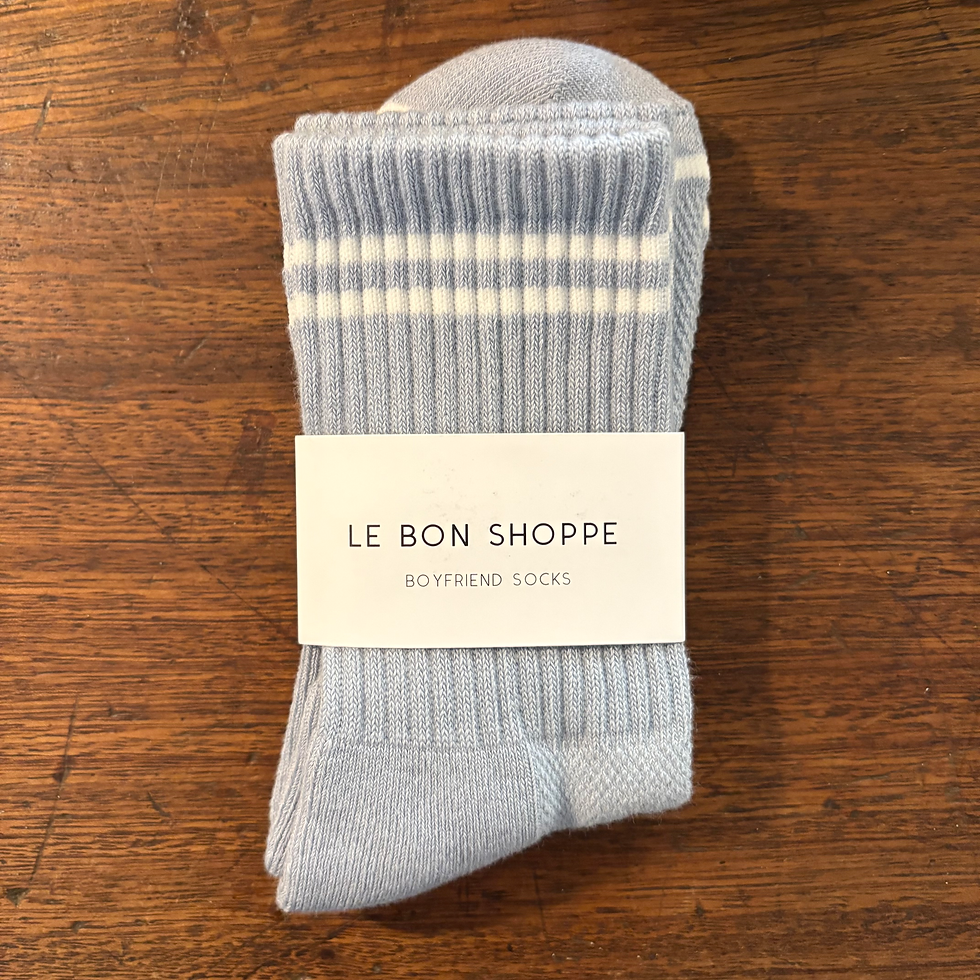 Le Bon Shoppe ‘Boyfriend Socks’ - Blue Grey O/S Women’s