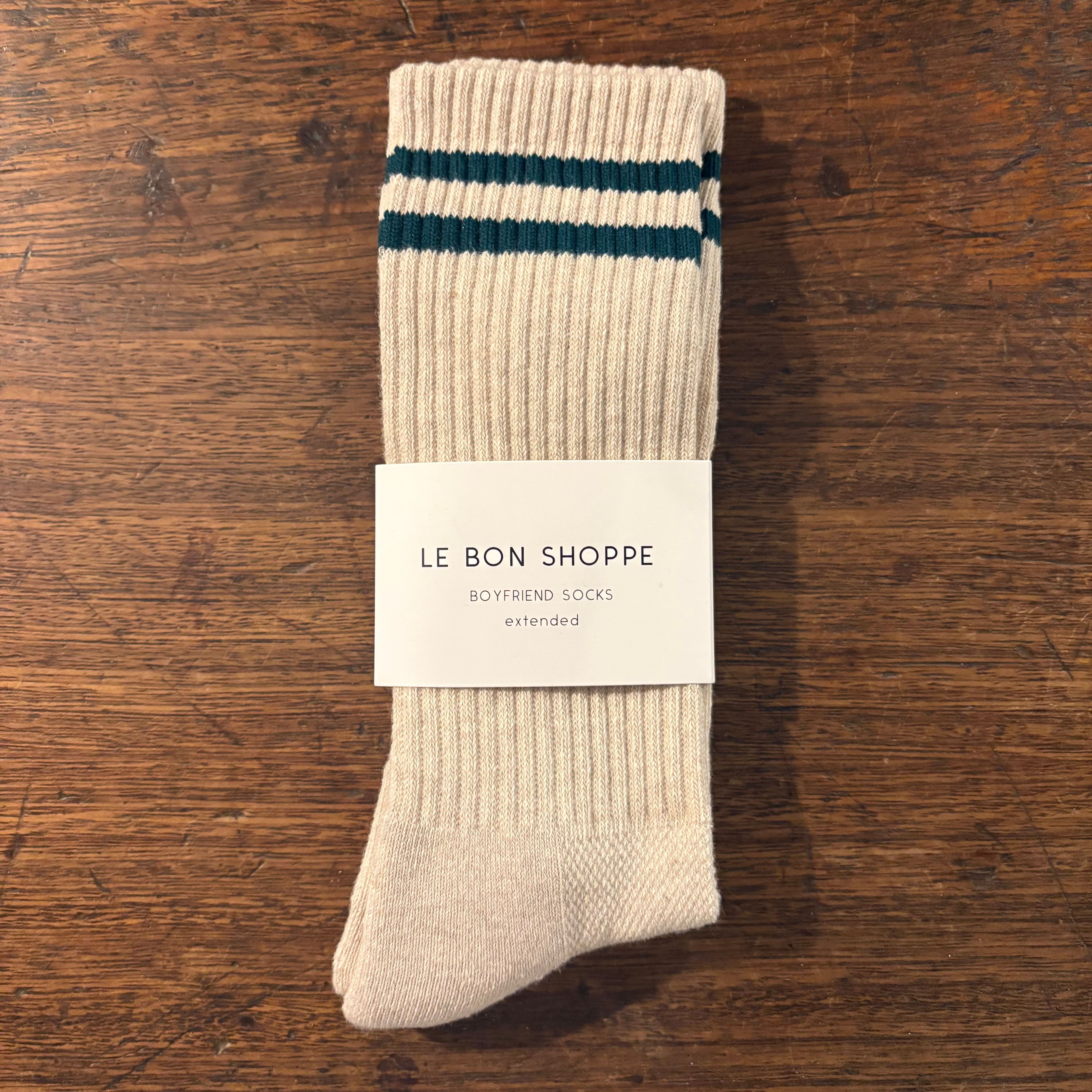 Le Bon Shoppe Socks ‘Extended Boyfriend’ - Oatmeal O/S Unisex