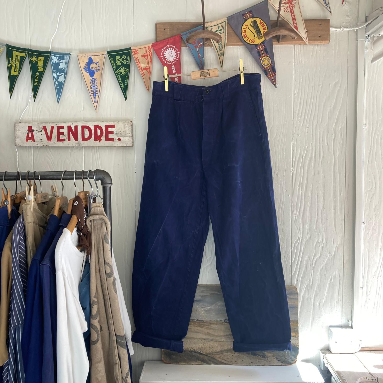 Vintage 1950s French Le Soleil Workwear Trousers W32”
