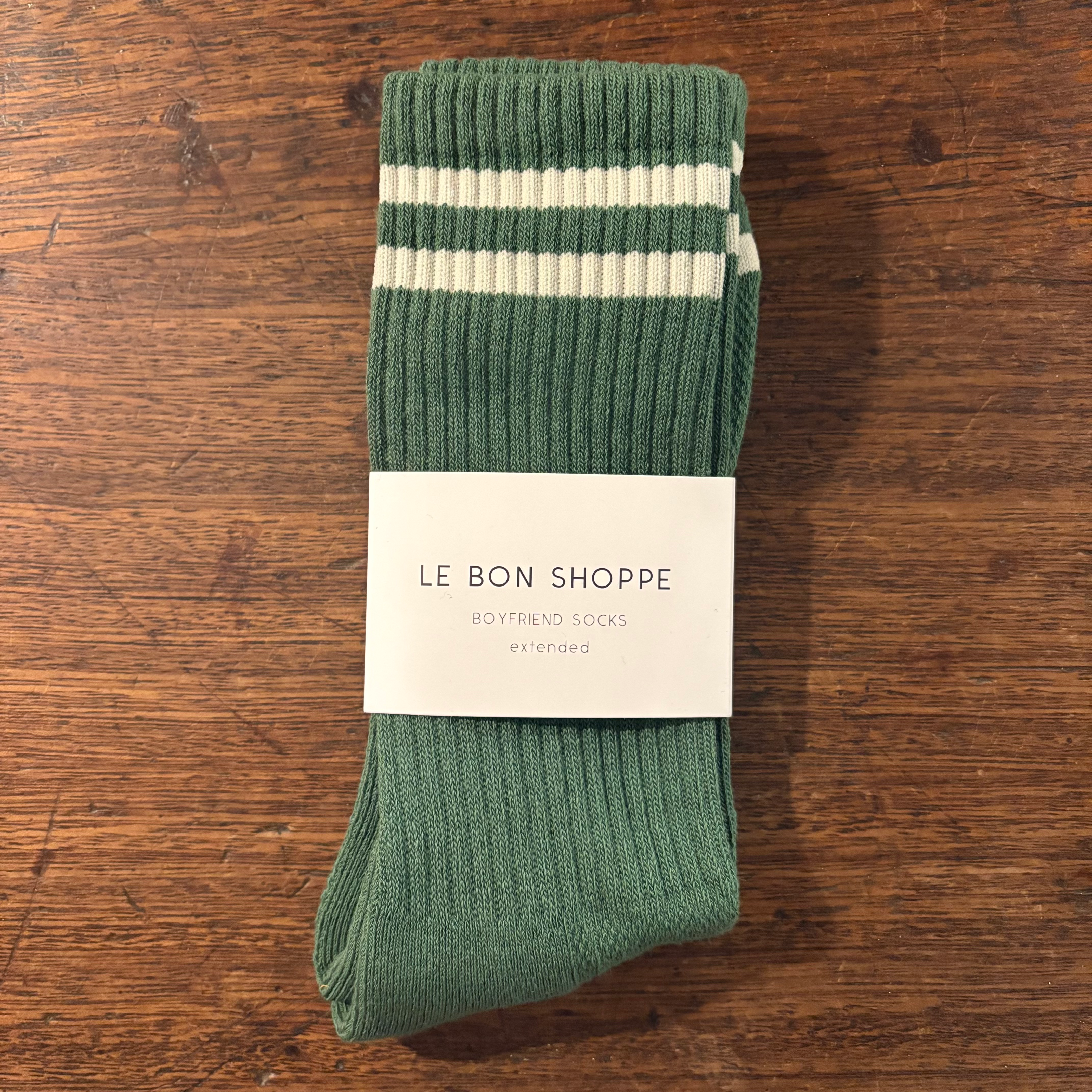 Le Bon Shoppe Socks ‘Extended Boyfriend’ - Moss O/S Unisex