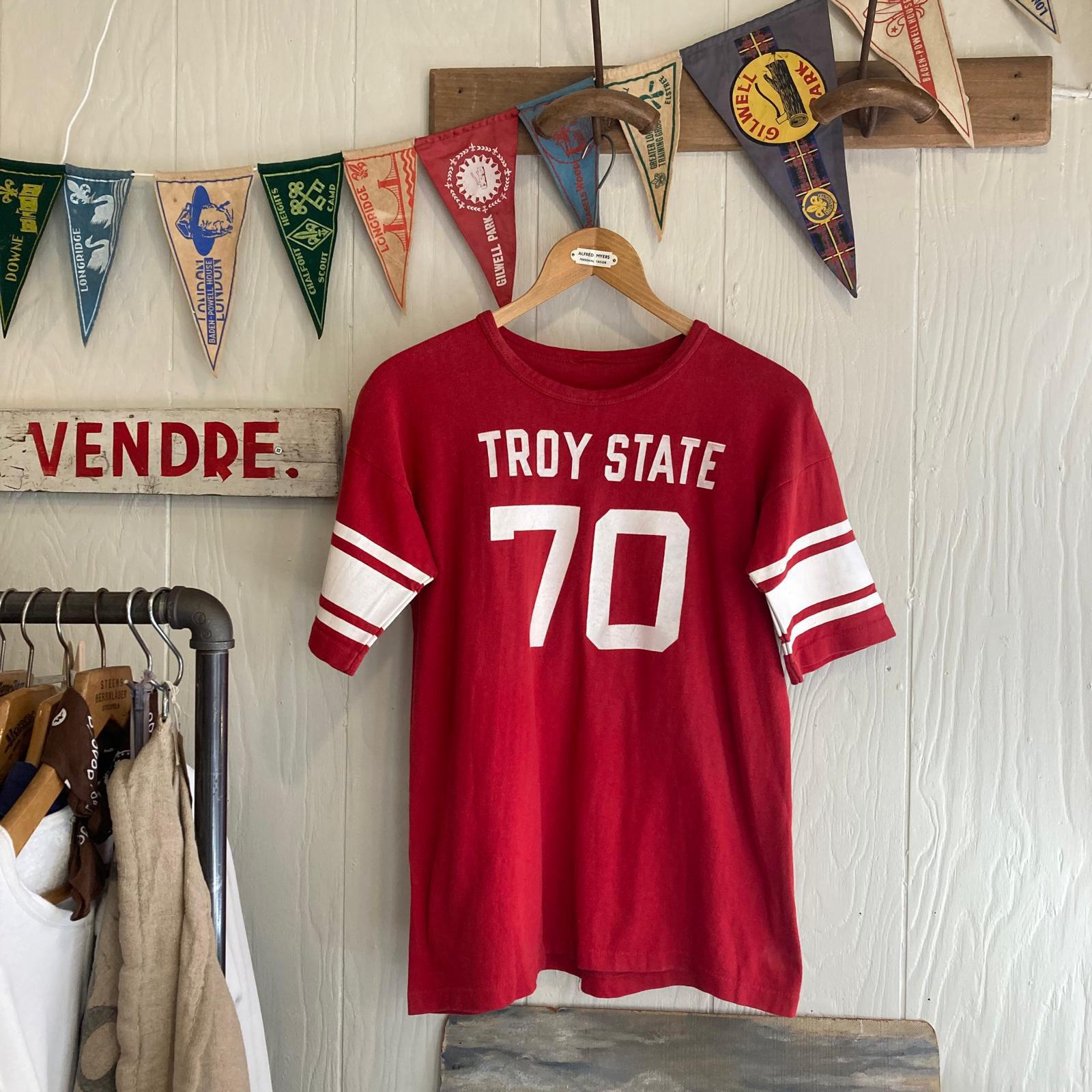 Vintage 1970s USA Troy State Sports Tee- Shirt M