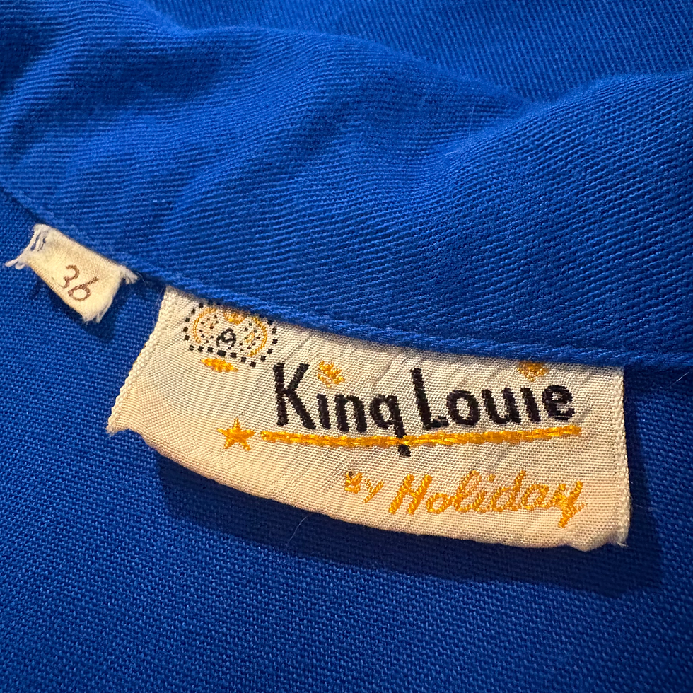 Thumbnail: Vintage 1950s USA King Louie Valley Bowling Supply ‘Faye’ Bowling Shirt S