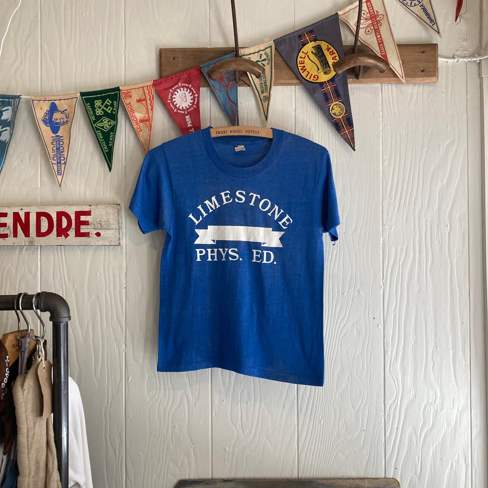 Vintage 1980s USA Limestone Phys Ed Youth Tee- Shirt XS