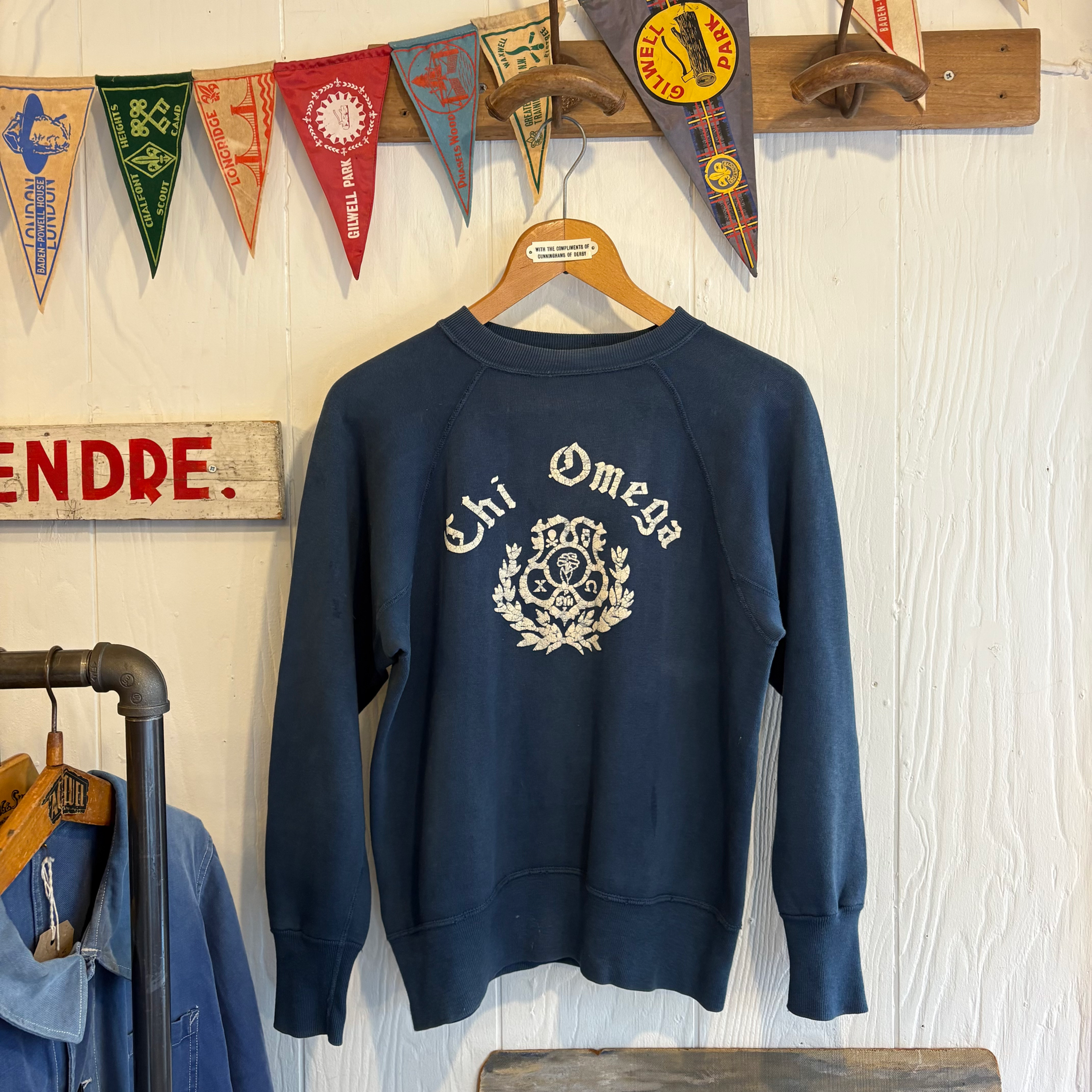 Vintage USA 1950s Chi Omega Sweatshirt S M Rare!