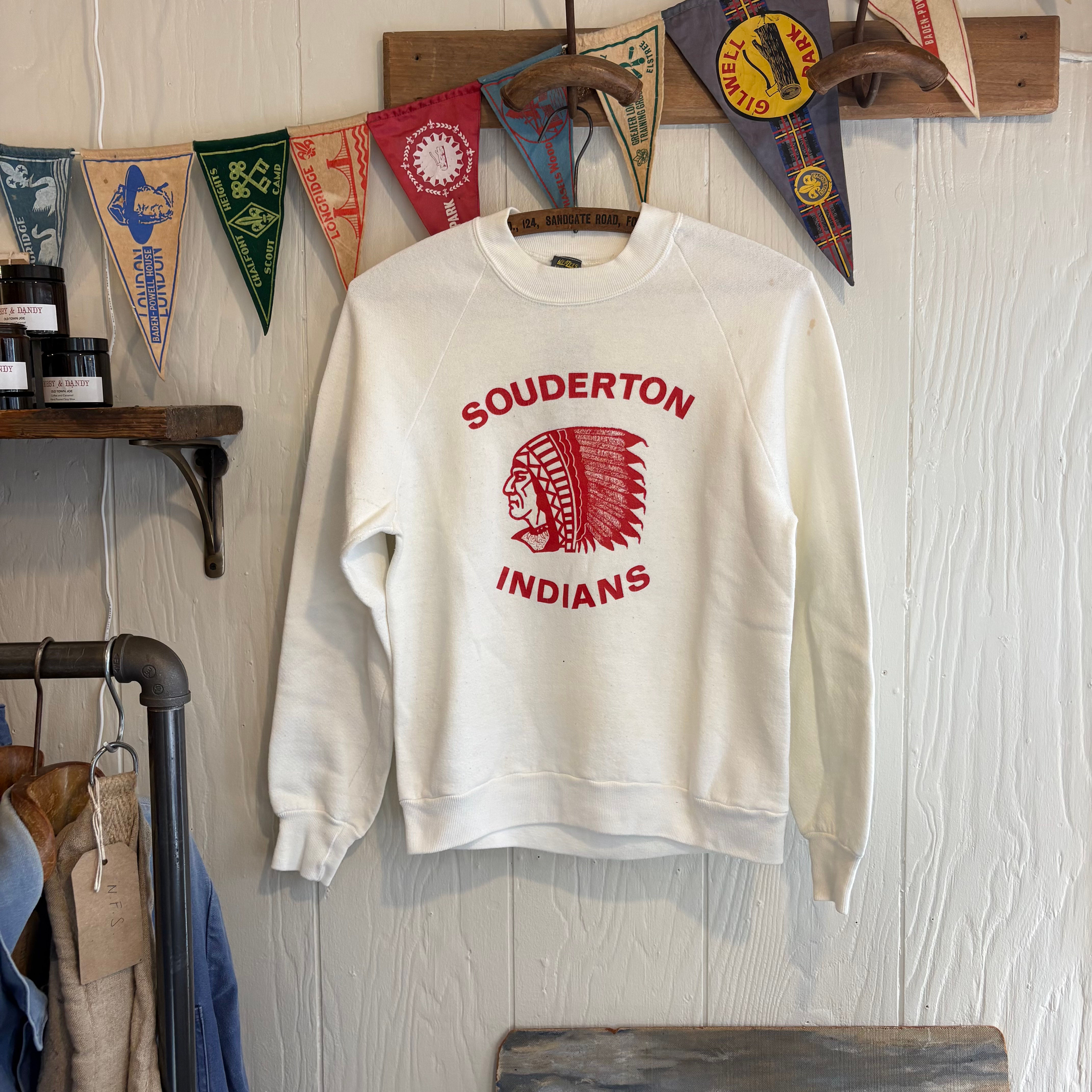 Vintage 1980s USA Souderton Indians Sweatshirt S M