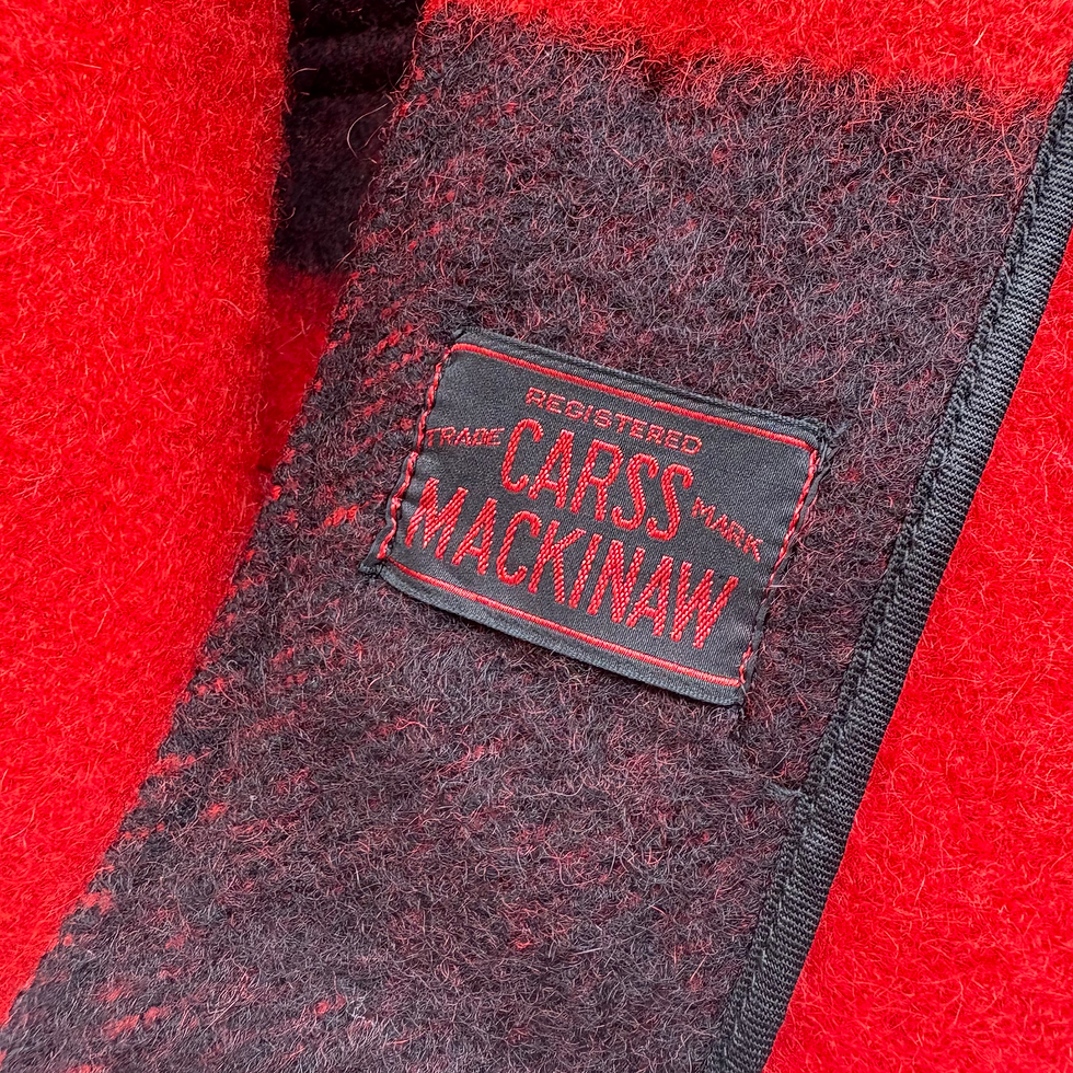 Thumbnail: Vintage 1930s Canadian Carss Mackinaw Blanket Coat L 