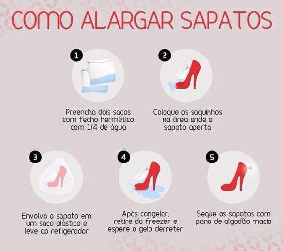 Aprendar a alargar aquele sapato apertado