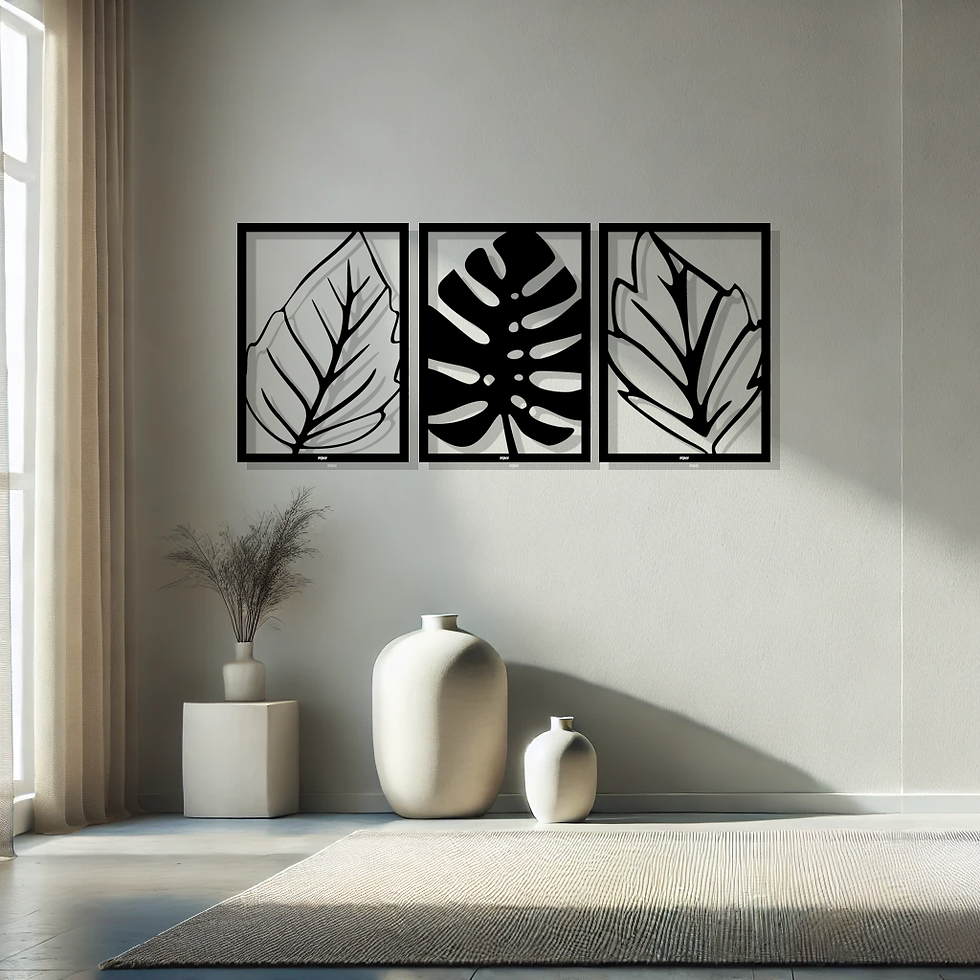 תמונת מתכת Lov אפקט עומק בעיצוב טבעי ומודרני