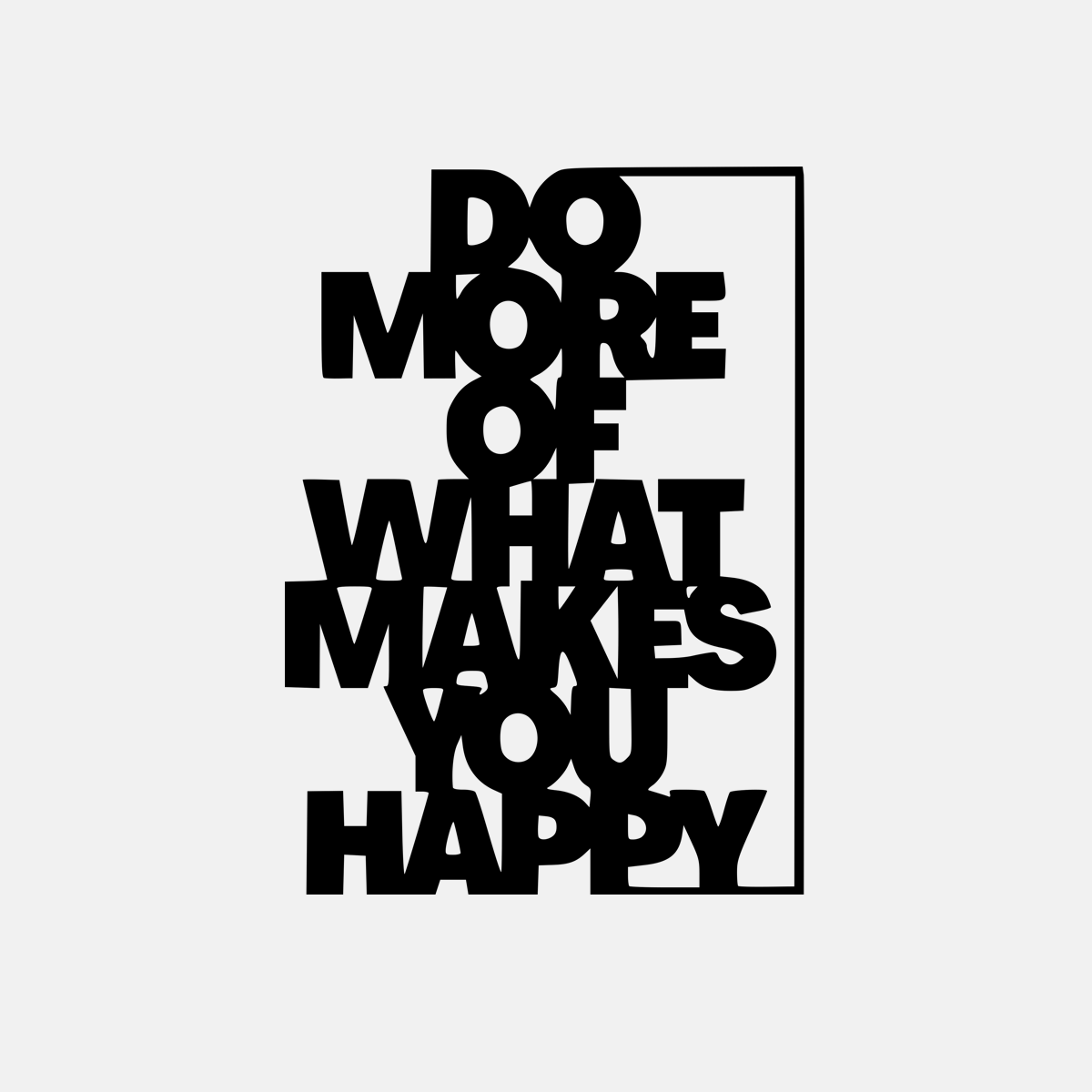 תמונת מתכת Mer Do More אפקט עומק בעיצוב השראתי ומודרני