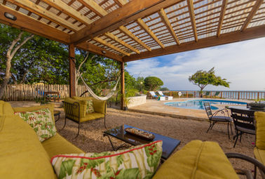 pergola at the Blue Marlin beach house