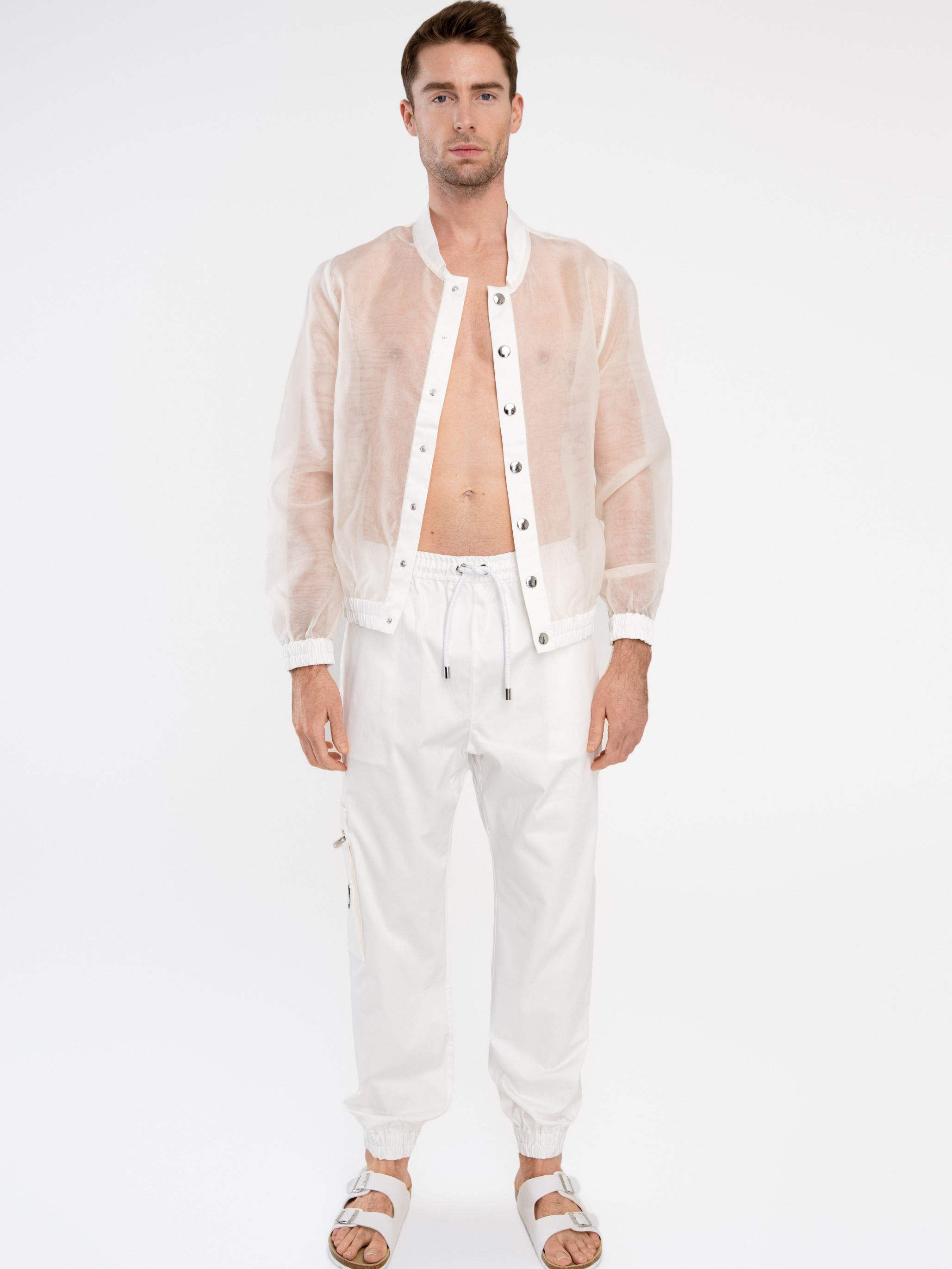 Pantalones holgados de popelina de algodón