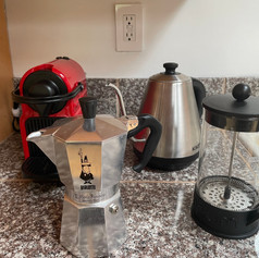 Coffee makers and tea pot
