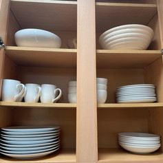 Plates and cups, serving bowls