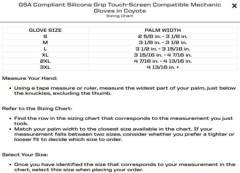 Thumbnail: MGGCGSA70 GSA Compliant Silicone Grip Touch-Screen Compatible Mechanic Gloves