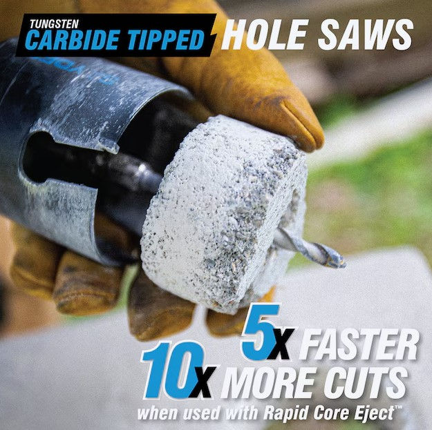 Thumbnail: Spyder Carbide-tipped Arbored Adjustable Hole saw kit 18 -Piece with Hard Case
