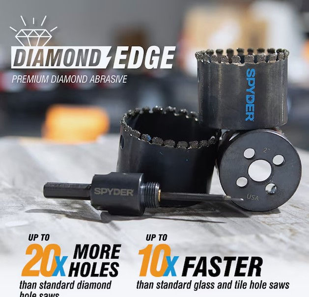 Thumbnail: Spyder Diamond Edge 1-1/2-in Diamond Non-arbored Hole saw