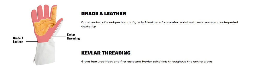 Thumbnail: ARCMIG-00 ARC Premium MIG Welding Gloves in White and Tan