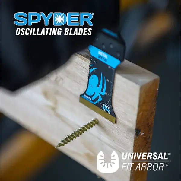 Thumbnail: 1.75in x 2in Bi-Metal Wood and Nail Cutting Oscillating Tool Blade