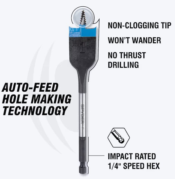 Thumbnail: Stinger 6 -Piece Assorted x 6-in Woodboring Spade bit Drill Bit Set